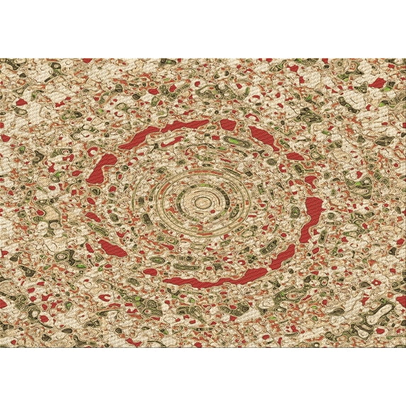 Ahgly Company Machine Washable Indoor Rectangle Transitional Red Area Rugs, 8' x 10'