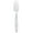 Silver, variant on Karat PS Plastic Extra Heavy Weight Disposable Fork - Clear - 1,000 Ct, U2020C
