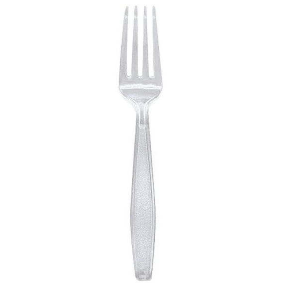 Karat PS Plastic Extra Heavy Weight Disposable Fork - Clear - 1,000 Ct, U2020C