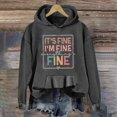 thumbnail image 2 of Womens Casual Long Sleeve Graphic Tee Shirts Hooded Sweatshirts Pullover Tops For Women, 2 of 5