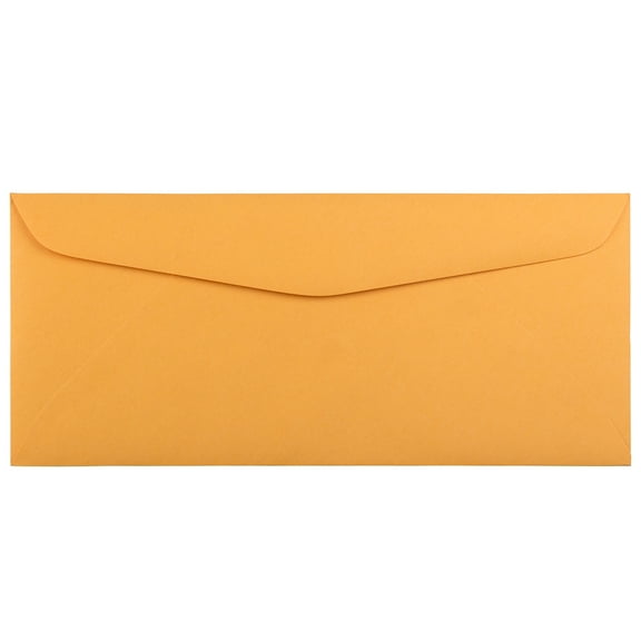JAM Paper #12 Envelopes, 4 3/4 x 11, Brown Kraft Manila, 50 per Pack