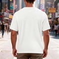 thumbnail image 5 of DPTALR Men's Waffle Knit Henley T-Shirt,Short Sleeve Casual Button Neck Top,White,Big Men's,Tall Men's XL,Young Men's Shirts, 5 of 5