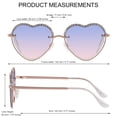thumbnail image 5 of Lentes de sol ANDWOOD para mujer con forma de corazón y brillantes de moda, 5 of 5