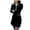 QR1-Black, variant on Meichang Bodycon Sweater Dress for Women Long Sleeve Collar V Neck Button Up Knit Dresses Elegant Slim Fit Work Mini Dress