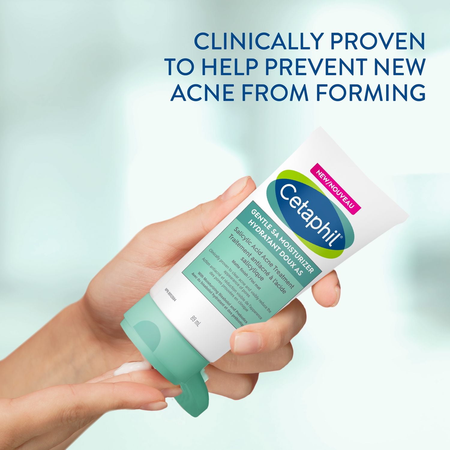 Cetaphil Gentle Clear Acne Moisturizer With Salicylic Acid | Hydrating Face Moisturizer Treats Sensitive Acne Prone Skin | Fragrance-Free | Non-Comedogenic | Dermatologist Recommended, 89ml