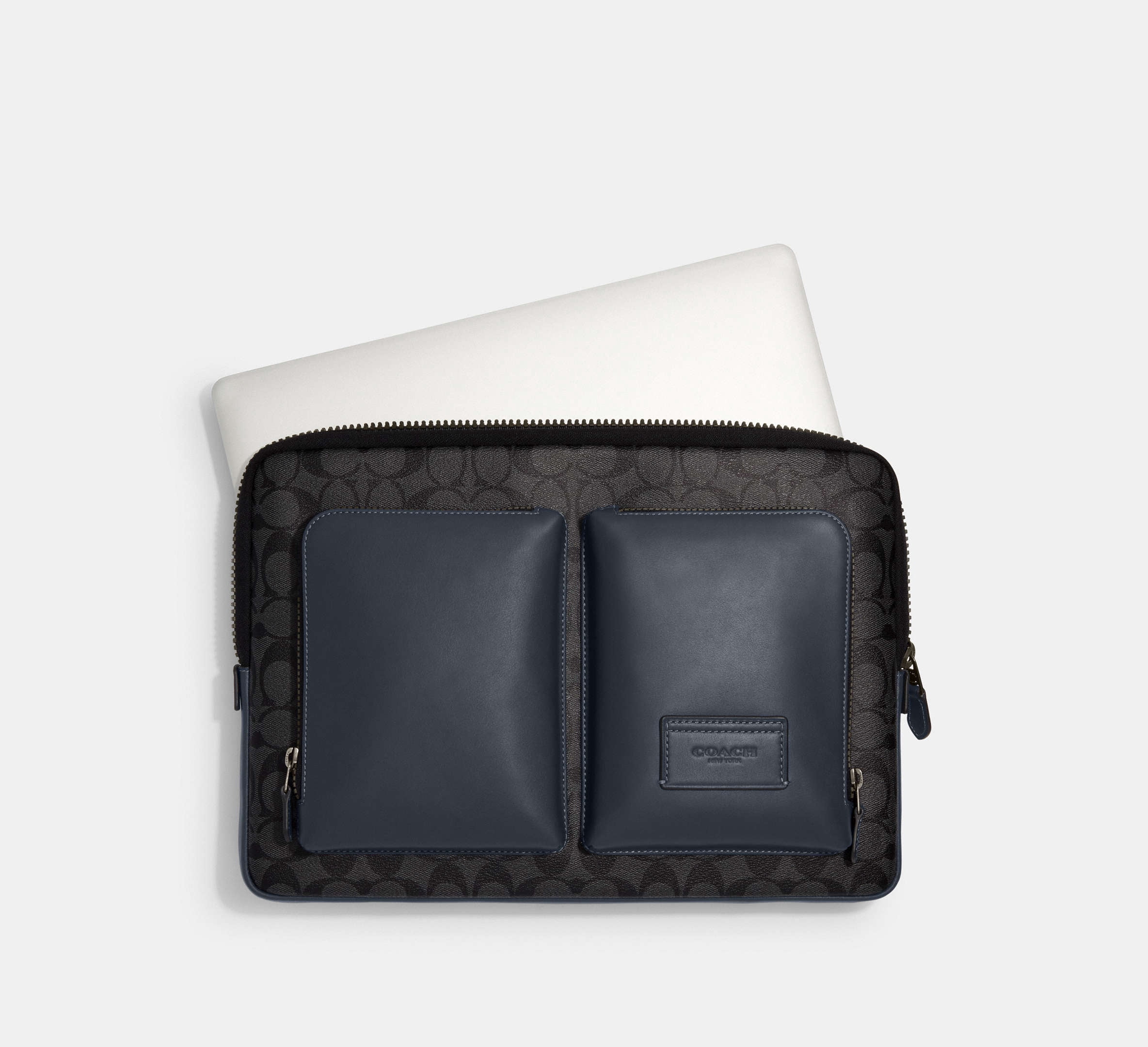 Coach Utility Laptop Case In Colorblock Signature Canvas