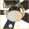thumbnail image 2 of Trifecte 52" 5 Blades Smart Ceiling Fan with Remote and LED Light Kit for Bedroom Living Office, 2 of 9