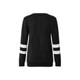 thumbnail image 5 of Cindysus Women T Shirt Striped T-shirt Color Block Tee Work Pullover Comfy Tunic Blouse Black M, 5 of 7