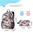 thumbnail image 2 of ALAZA Camouflage Pink School Backpack Lunch Box Set Student Bookbag, 2 of 7