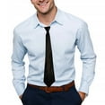 thumbnail image 4 of Cravate Zippée en Polyester Noir Uni pour Hommes, Fermeture Éclair Lisse, 4 of 4