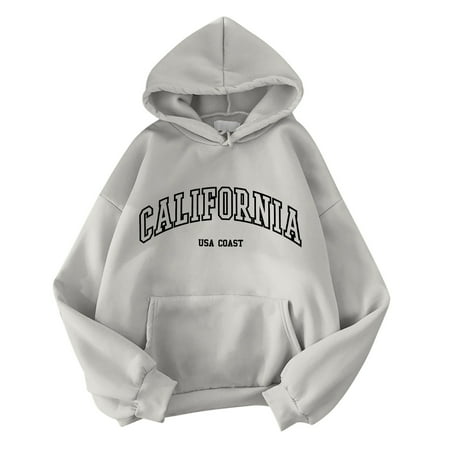 

WUDATI Women s Long Sleeve Letter Printed Hooded Pocket Sweater Casual Winter Pullover Soft Lightweight Streetwear Perfect for Leggings Jeans Daily Wear Parties Vacation Stylish Look