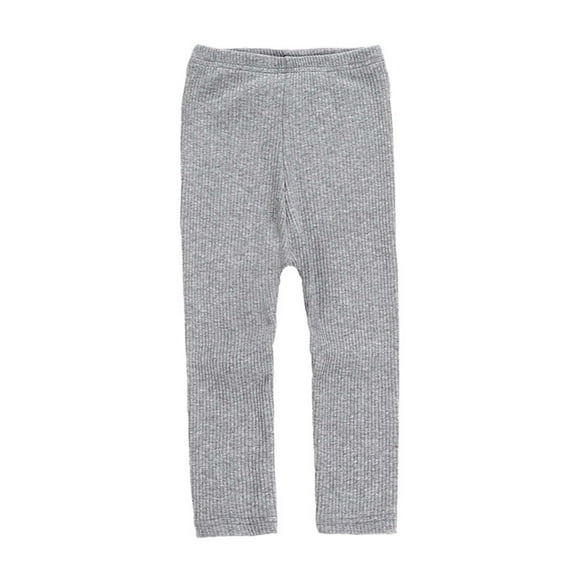 DxhmoneyHX Girls Leggings Fashion Solid Ribbed Knit Stretch Pants Elastic Waist Sweatpants Fall Winter Soft Comfy Cotton Trousers Size 5 Years