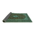 thumbnail image 2 of Ahgly Company Indoor Rectangle Medallion Turquoise Blue Traditional Area Rugs, 8' x 12', 2 of 4