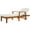 Beige, variant on Seizeen 78.8" Solid Wood Outdoor Chaise Lounge, Patio Lounge Chair Reclining Daybed with Cushion, Sun Lounger Wheels & Sliding Cup Table for Backyard, Garden, Poolside, Brown Finish+Blue Cushion