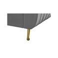 thumbnail image 5 of Meridian Furniture Zara Contemporary Gray Velvet King Bed, 5 of 9