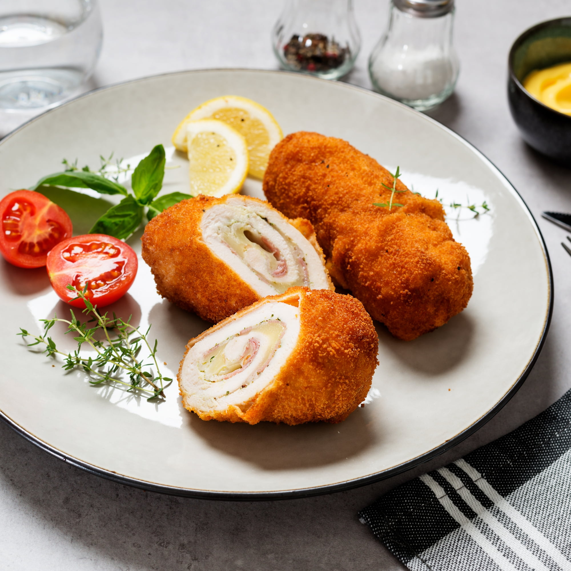 Today Gourmet - Uncooked Homestyle Breaded Cordon Bleu Boneless Chicken Breasts - 12-7oz Pcs. (5.25 lbs.)