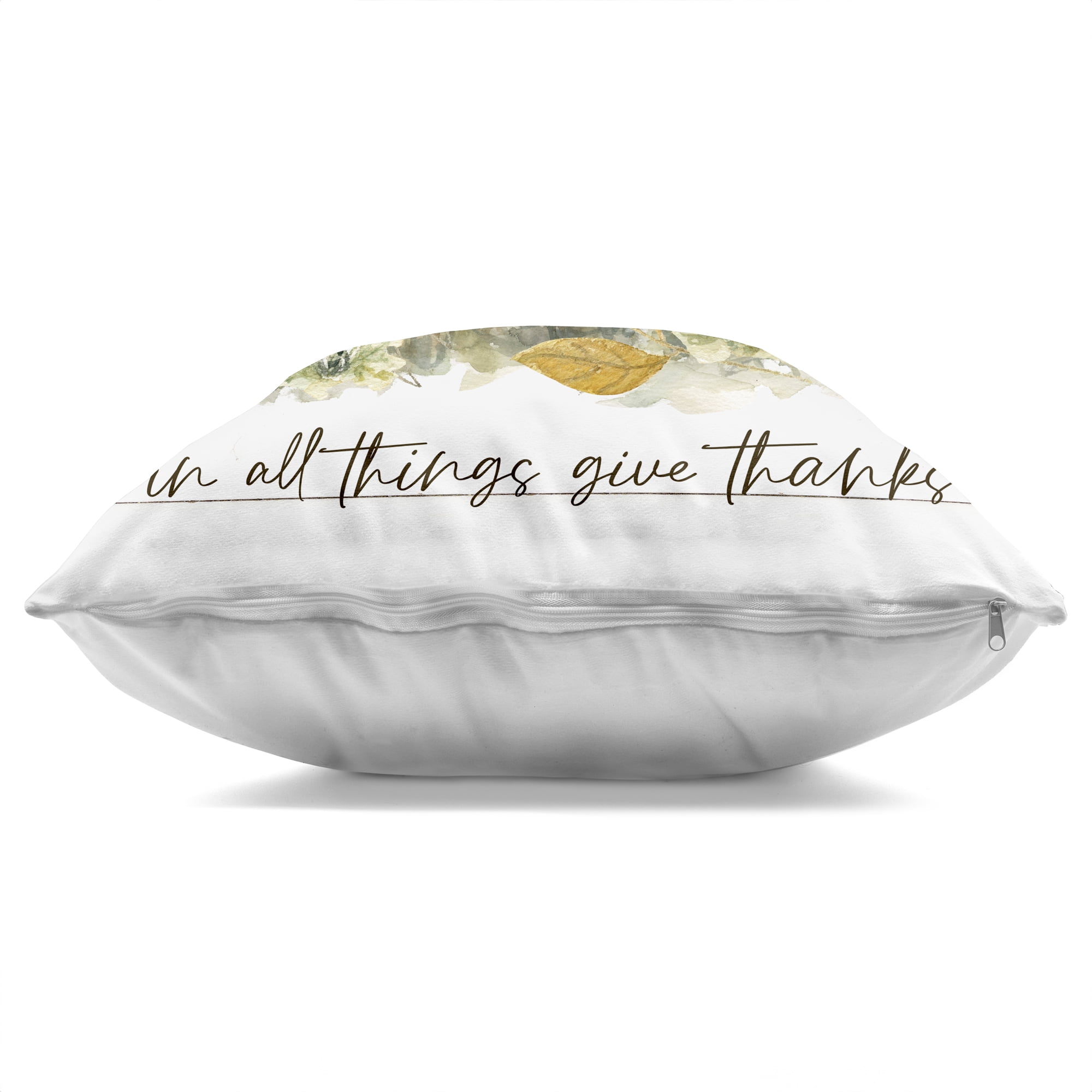 Stupell Industries All Things Give Thanks Decorative Printed Throw Pillow, design by Livi and Finn