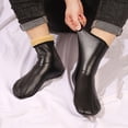 thumbnail image 6 of Puntoco Unisex Leather Mid‑Calf Floor Socks, Lined Thick Warm Indoor Sock Boots, Non‑Slip House Sock Slippers, 6 of 9