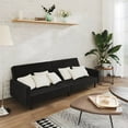 thumbnail image 1 of vidaXL 2-Seater Sofa Bed Black Velvet, 1 of 5