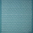 thumbnail image 1 of Ahgly Company Machine Washable Indoor Square Contemporary DarkCyan Green Area Rugs, 5' Square, 1 of 7