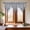 Gray, variant on Layeeboyo Swag Curtain 51 inch Length Rod Pocket Scalloped Curtain Valance Sheer Lace Panels with Hanging Crystal Beads for Kitchen Bedroom Window Treatments Drape Decor 3pc (Lace Black, 51Wx24L)