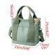 thumbnail image 4 of Bolso de mano para mujer, de lona, de gran capacidad, con múltiples bolsillos y cremallera, bandolera, estilo nicho, color verde., 4 of 8