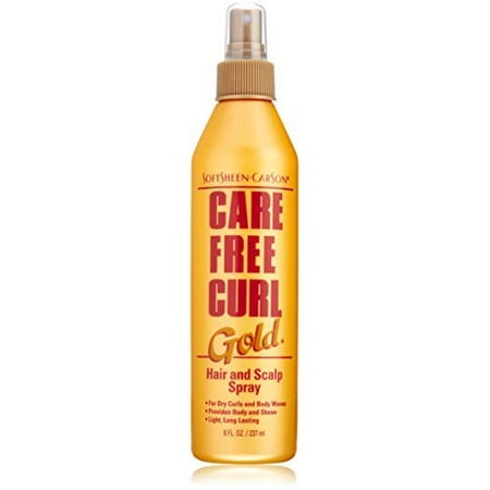 Care Free Curl Hair Scalp Spray, Gold, 8 Fluid Ounce