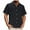 Black, variant on Mens Short Sleeve Button Down Shirts Two Pocket Vintage Mens Work Shirt Cotton Mens Shirts Casual Tops Green XXL