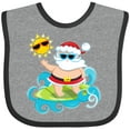 thumbnail image 3 of Inktastic Surfing Santa Boys or Girls Baby Bib, 3 of 4
