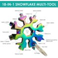 thumbnail image 4 of Wrench 18-in-1 Snowflake Multi-Tool Stainless Steel Multitool Card Combination Portable Outdoor Snowflake Wrench Cool Gadgets Gift, 4 of 7
