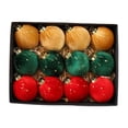 thumbnail image 2 of Adornos navideños de bolas nevadas, colgantes ligeros de 8 cm (3,15 pulgadas). 12 unidades 3 colores estilo B, 2 of 9