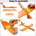 thumbnail image 6 of FUTATA LED Rainbow Light Airplane Foam Airplane Model Foam Throwing Glider, Children's Toys Hand Throwing Airplane Toys, Children's Hand Launching Airplane Model Toys, Orange, 6 of 8