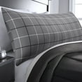 thumbnail image 2 of (3 pack) Mainstays Microfiber Body Pillowcase Cover, Gray Plaid, Zipper Closure, 20"x52", Versatile and Stylish for All Ages, 2 of 7
