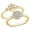 Yellow, variant on Women's 3/10ct TW Diamond Two-Tone Sterling Silver Flower 2-Pc Ring Set