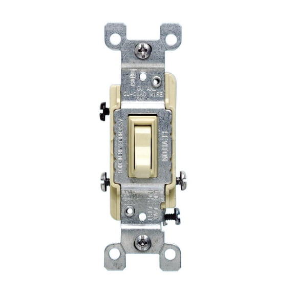 Switch Leviton Toggle 15A Ivory, 1 paquete (paquete de 10)