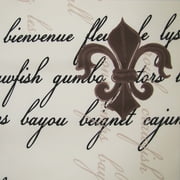 Southern Pride Fleur De Lis Fabric Shower Curtain Lily Bathroom Accessories French Country Home Decor