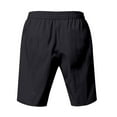 thumbnail image 5 of Mingw Mens Shorts Men Versatile Retro Flax Breathable Drawstring Elastic Waist Beach Shorts, 5 of 5