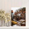 thumbnail image 2 of Village Stone Bridge Canvas Print Wall Art, Living Room Bedroom Cafe Countryside Home Decor, 2 of 8