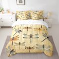 thumbnail image 2 of Erosebridal Retro Dragonfly Bedding Sets Twin Size, Flying Animal Comforter Sets with Sheets, Rustic Boho Decor, 7pcs, 2 of 5