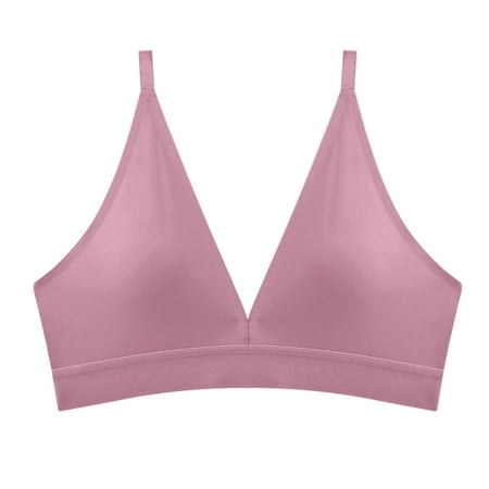 GENGING Bras Women Women s Solid Color Nude V Women s Seamless Hidden Clearance Items Underwear Without Steel Rings
