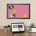 thumbnail image 3 of PinPix ArtToFrames 10x16 Custom Cork Bulletin Board Hot Pink Diamond   Poster Board Has a Fabric Style Canvas Finish, Framed in Satin Black (PinPix-302), 3 of 6