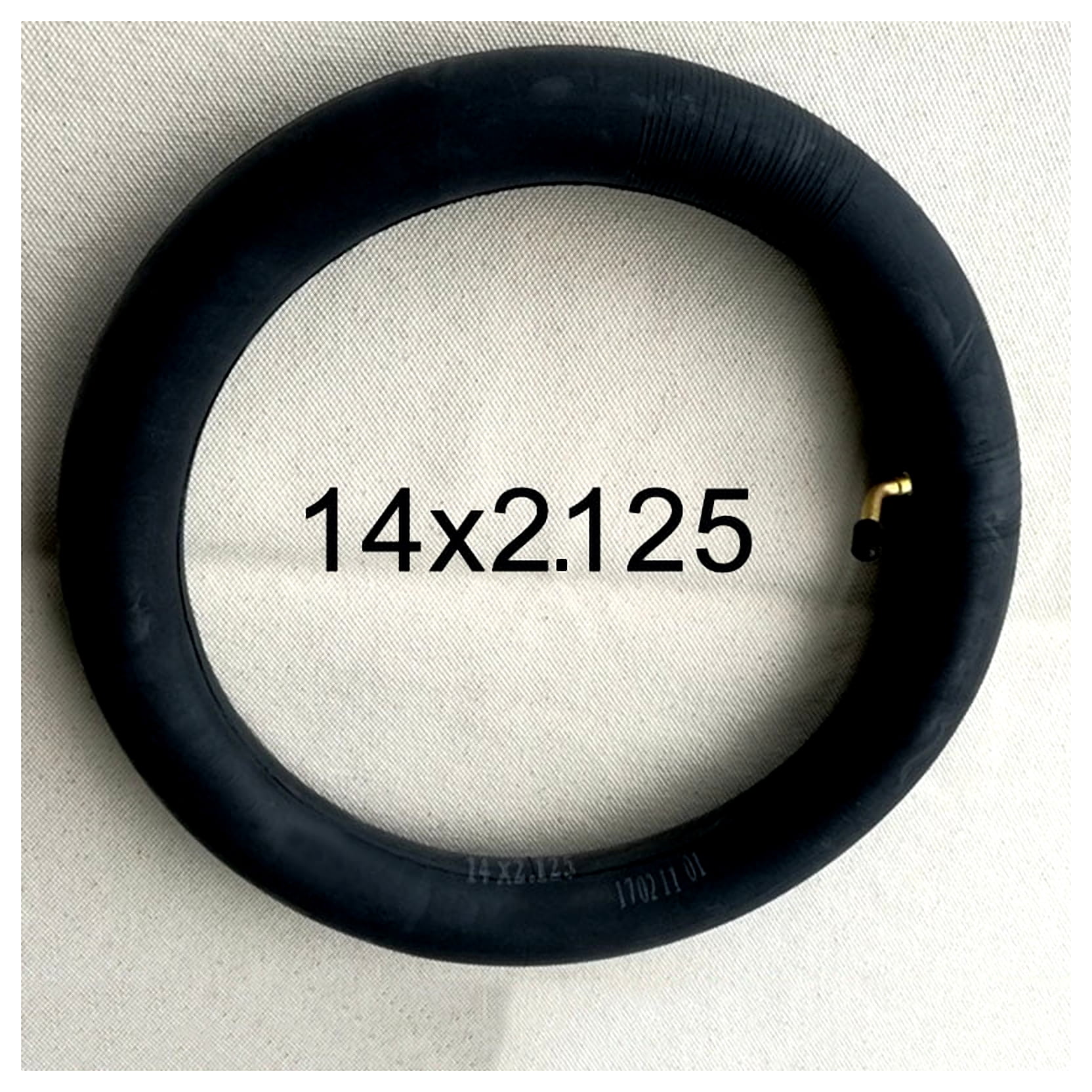 14x2.125/2.50 Butyl Rubber Inner Tube with a Bent Valve Stem for Electric Bike