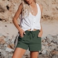 thumbnail image 6 of frariair ​Extended Size Women's Comfort Stretch Casual Shorts Straight Leg Sporty Lounge Shorts For Curvy Figures​ Green, 6 of 9