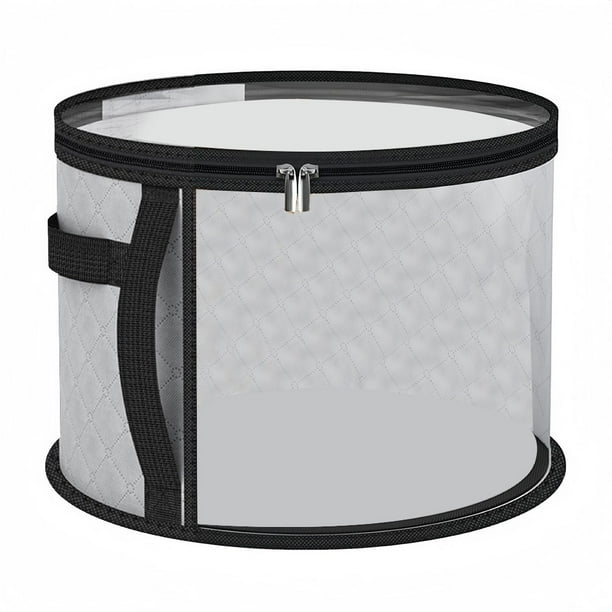 Cubo de almacenamiento de sombreros, organizador de viaje de sombrero de ropa, bolsa de ala redonda plegable