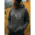 thumbnail image 2 of Christian Grace Hoodie for Men Women, Faith Pullover Hooded Sweatshirt, Cozy Cotton Poly Blend, Inspirational Casual Outfit, 2 of 5