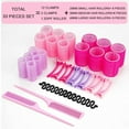 thumbnail image 7 of Hair Curlers Rollers 33 Pcs Self Grip Holding Rollers Hairdressing Curlers No Heat for Long Medium Short Hair Bangs Volume (18 Rollers 12 Clips 2 Comb 1 Braided Tape Reel), 7 of 7