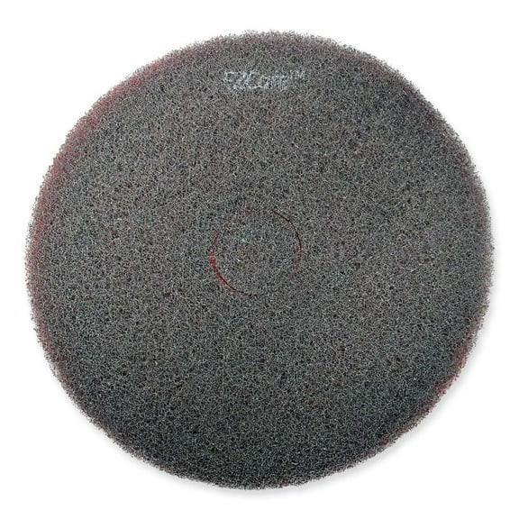SC Johnson 311174 13 in. Diameter EZ CARE Heavy Duty Scrub Pad - Red/Gray (5/Carton)