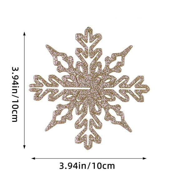 Adorno navideño de copo de nieve de plástico | Colgante de copo de nieve hueco para decoración navideña