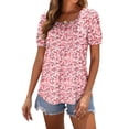 thumbnail image 4 of OutfitShow Summer Square Neck Tops for Women Puff Short Sleeve Shirts Dressy Casual Tunic Blouses, 4 of 8