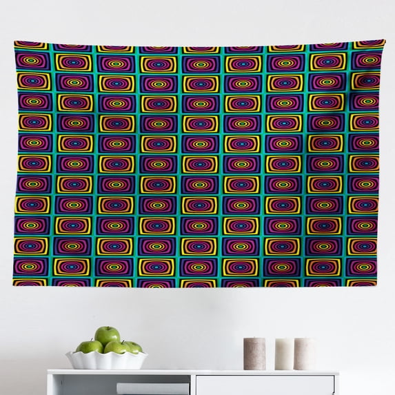 Chameleon Tapestry, Jungle Fauna Vivid Pattern with Colorful Reptile Animal on Branches, Fabric Wall Hanging Decor for Bedroom Living Room Dorm, 2 Sizes, Multicolor, by Ambesonne